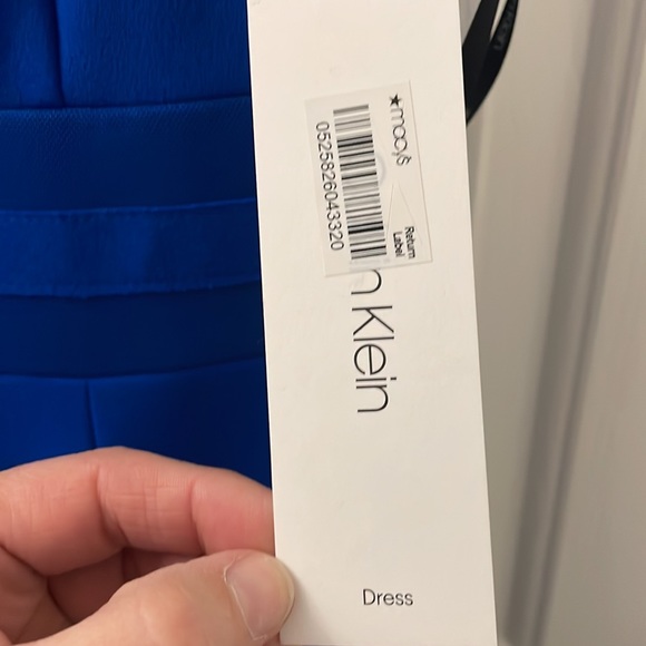 Calvin Klein Royal Blue Fit and Flare Dress - Picture 8 of 9